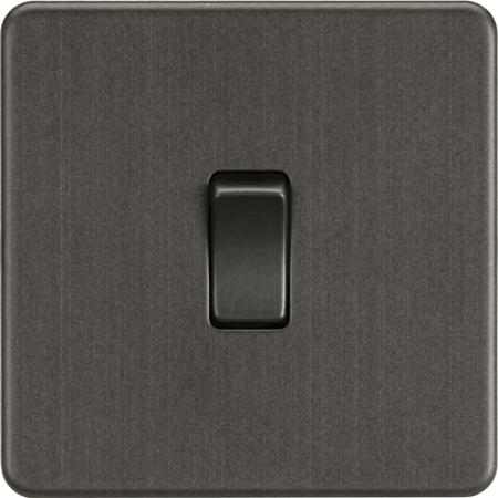 Knightsbridge Screwless Smoked Bronze 10ax 1g Intermediate Switch Sf1200sb