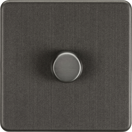Knightsbridge Screwless Smoked Bronze 1g 2-way 5-150w Led Dimmer SF2191SB
