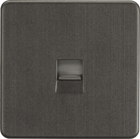 Knightsbridge Screwless Smoked Bronze Telephone Extension Socket Sf7400sb