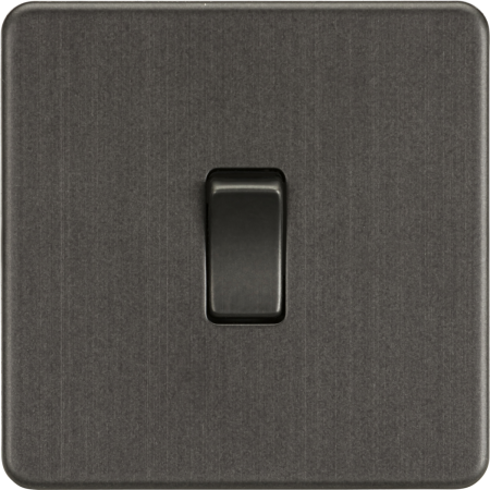 Knightsbridge Screwless Smoked Bronze 10ax 1g 2-way Switch Sf2000sb