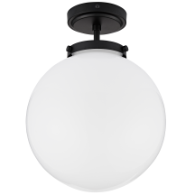Forum Spa Porto Semi Flush Ceiling Light Matt Black | SPA-31309-MBLK