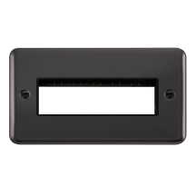 Click Deco Plus Black Nickel Double Plate 6 Gang Aperture DPBN426BK