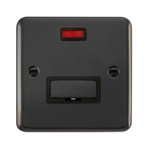 Click Deco Plus Black Nickel Unswitched Fused Spur with Neon DPBN753BK