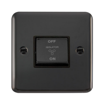 Click Deco Plus Black Nickel 3 Pole Fan Isolator Switch DPBN520BK