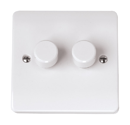 Click Curva CCA142 2 Gang 2 Way 250W Inductive Dimmer Switch