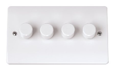 Click Curva CCA144 4 Gang 2 Way 250W Inductive Dimmer Switch