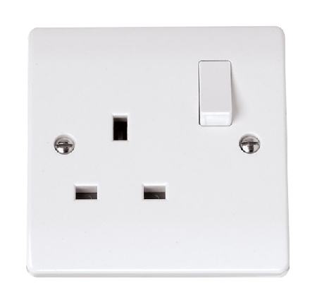 Click Curva CCA605 13A 1 Gang Single Pole Switched Socket Outlet