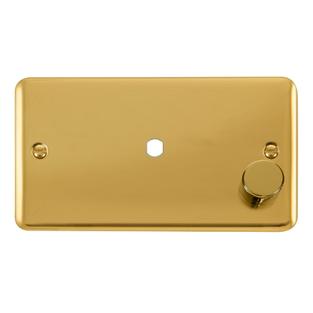 Click Deco Plus Polished Brass Single Dimmer Plate 1000W Max DPBR185