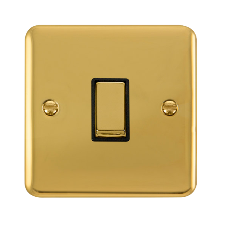 Click Deco Plus Polished Brass 1 Gang Intermediate Switch DPBR425BK