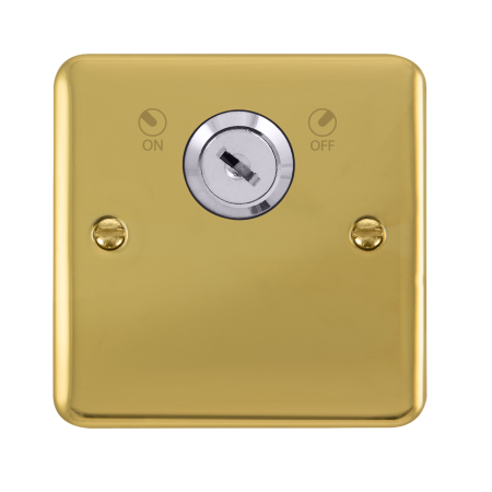 Click Deco Plus Polished Brass 20A Double Pole Lockable Switch | DPBR660
