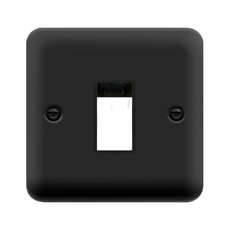 Click Deco Plus Matt Black Single Plate 1 Gang Aperture DPMB401BK