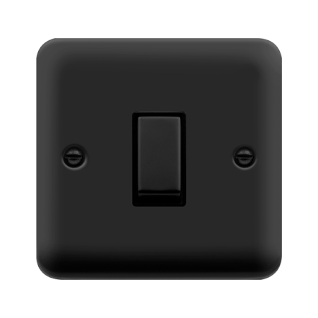 Click Deco Plus Matt Black 1 Gang Intermediate Switch DPMB425BK