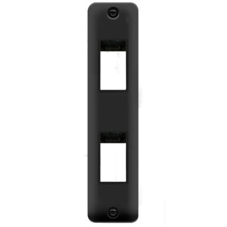 Click Deco Plus Matt Black Double Architrave Plate DPMB472BK