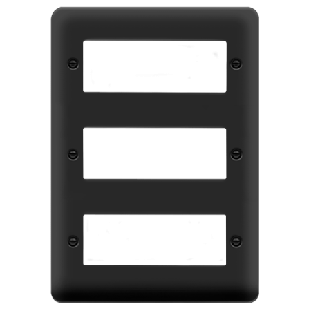 Click Deco Plus Matt Black 3 Tier MiniGrid Module Plate DPMB518