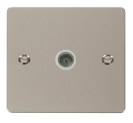 Click Define Pearl Nickel Non-Isolated Coaxial Socket FPPN065WH