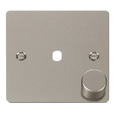 Click Define Pearl Nickel 1 Gang Empty Dimmer Plate FPPN140PL