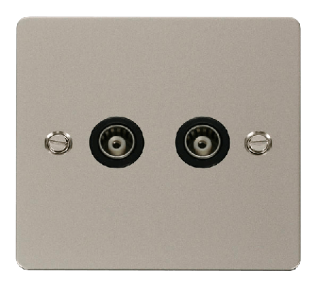 Click Define Pearl Nickel Twin Isolated Coaxial Point FPPN159BK