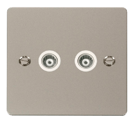 Click Define Pearl Nickel Twin Isolated Coaxial Point FPPN159WH