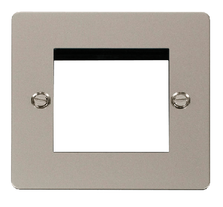 Click Define Pearl Nickel New Media Twin Aperture Plate FPPN311