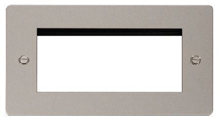 Click Define Pearl Nickel New Media Quad Aperture Plate FPPN312