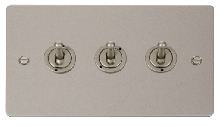 Click Define Pearl Nickel 3 Gang 2 Way Toggle Switch FPPN423