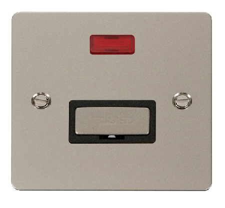 Click Define Pearl Nickel Unswitched Fused Spur with Neon FPPN753BK