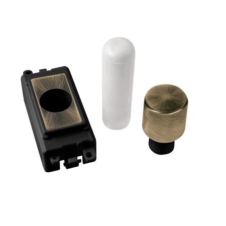 Click Grid Pro GM050BKAB 1 Module Dimmer Mounting Kit Black - Antique Brass