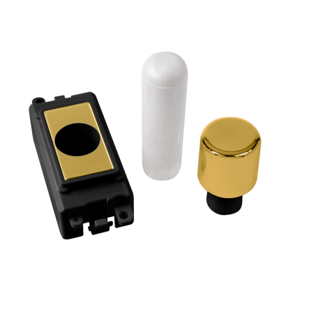 Click Grid Pro GM050BKBR 1 Module Dimmer Mounting Kit Black - Polished Brass
