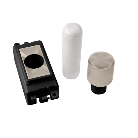Click Grid Pro GM050BKBS 1 Module Dimmer Mounting Kit Black - Brushed Stainless