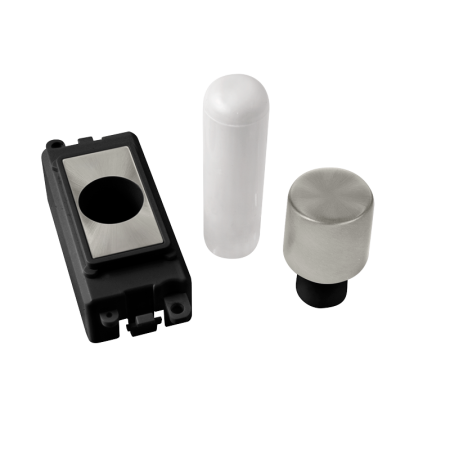 Click Grid Pro GM050BKSC 1 Module Dimmer Mounting Kit Black - Satin Chrome
