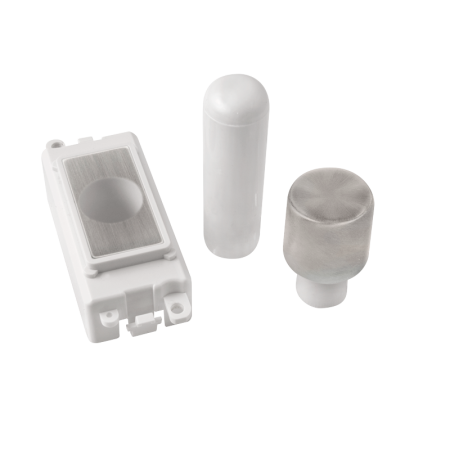 Click Grid Pro GM050PWSS 1 Module Dimmer Mounting Kit White - Stainless Steel