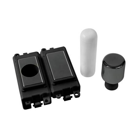 Click Grid Pro GM150BKBN 2 Module Dimmer Mounting Kit Black - Black Nickel