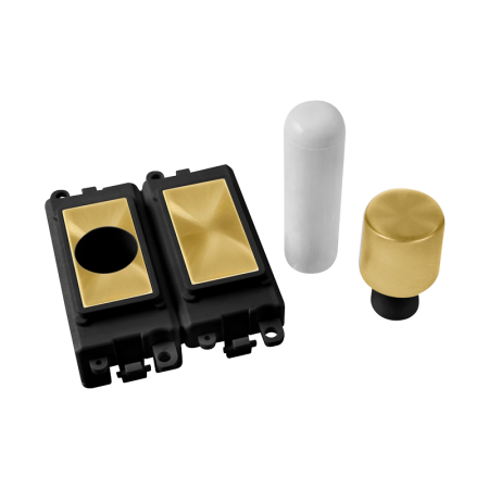 Click Grid Pro GM150BKSB 2 Module Dimmer Mounting Kit Black - Satin Brass