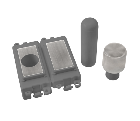 Click Grid Pro GM150GYSS 2 Module Dimmer Mounting Kit Grey - Stainless Steel