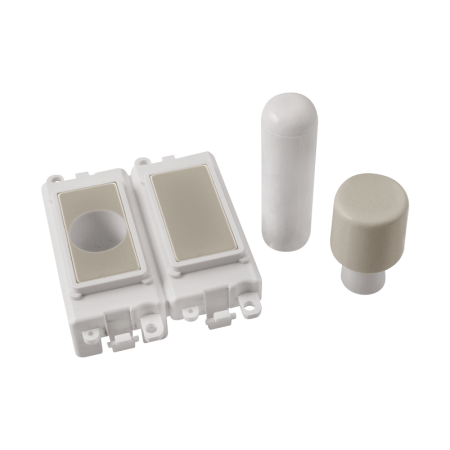 Click Grid Pro GM150PWPN 2 Module Dimmer Mounting Kit White - Pearl Nickel