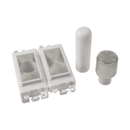 Click Grid Pro 2 Module Dimmer Mounting Kit White Satin Chrome | GM150PWSC