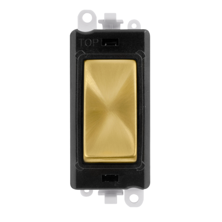 Click Grid Pro GM2001BKSB 1 Way Switch Module Black Satin Brass