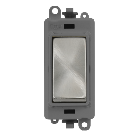 Click Grid Pro GM2001GYSC 1 Way Switch Module Grey Satin Chrome