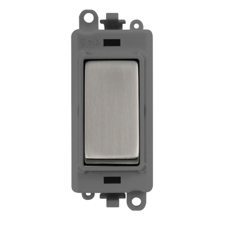 Click Grid Pro GM2001GYSS 1 Way Switch Module Grey Stainless Steel
