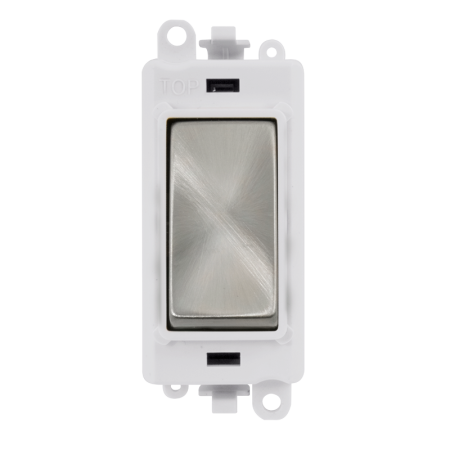Click Grid Pro GM2001PWSC 1 Way Switch Module White Satin Chrome