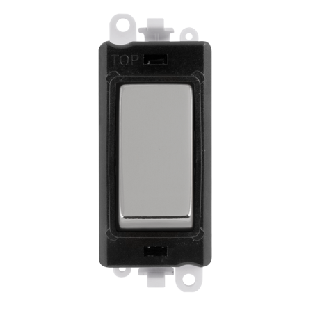 Click Grid Pro GM2002BKCH 2 Way Switch Module Black Polished Chrome