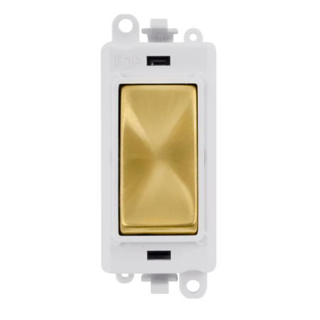 Click Grid Pro GM2002PWSB 2 Way Switch Module White Satin Brass