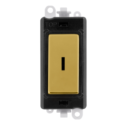 Click Grid Pro GM2003BKBR 2 Way Keyswitch Module Black Polished Brass