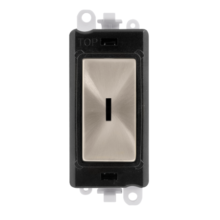 Click Grid Pro GM2003BKBS 2 Way Keyswitch Module Black Brushed Stainless