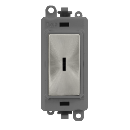 Click Grid Pro GM2003GYSC 2 Way Keyswitch Module Grey Satin Chrome