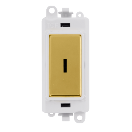 Click Grid Pro GM2003PWBR 2 Way Keyswitch Module White Polished Brass