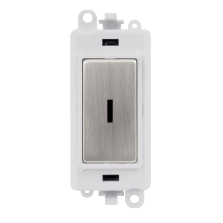 Click Grid Pro GM2003PWSS 2 Way Keyswitch Module White Stainless Steel
