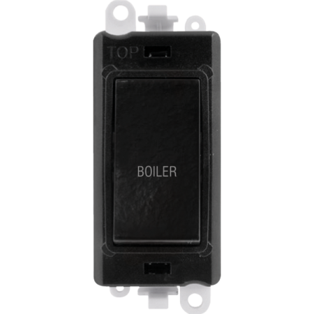 Click Grid Pro GM2018BK-BL Double Pole Switch Module Black Boiler