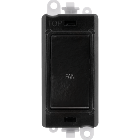 Click Grid Pro GM2018BK-FN Double Pole Switch Module Black Fan