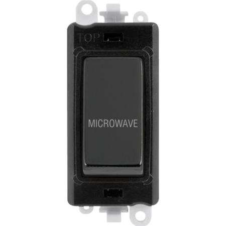 Click Grid Pro GM2018BKBN-MW Double Pole Switch Module Black Black Nickel Microwave